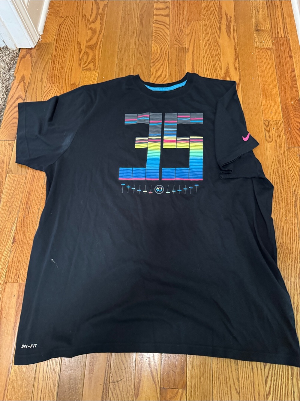 Nike Black Short Sleeve Tee with Multicolor Graphic